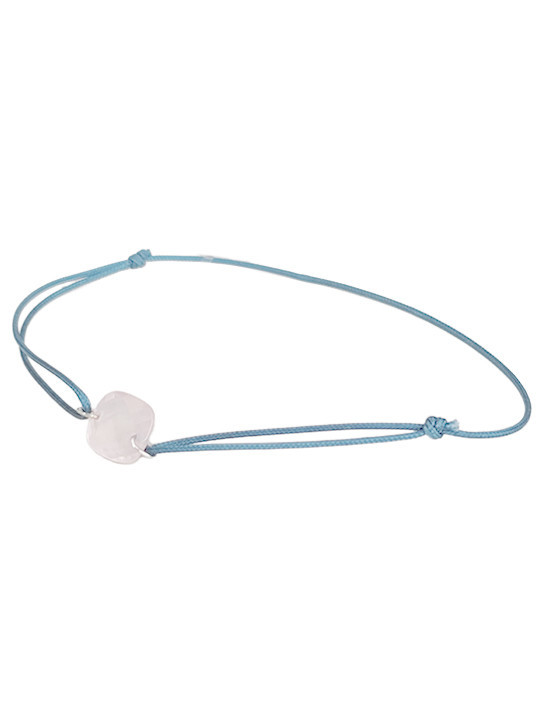 Bracelet Quartz Rose Coussin Or Blanc et Cordon Bleu Bellon | UB Bijoux