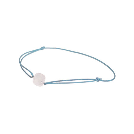 Bracelet Quartz Rose Coussin Or Blanc et Cordon Bleu Bellon | UB Bijoux