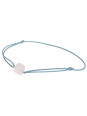 Bracelet Quartz Rose Coussin Or Blanc et Cordon Bleu Bellon | UB Bijoux