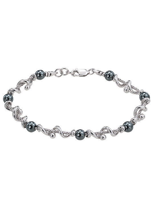 Bracelet Argent et Hématite Jourdan Koré | UB Bijoux