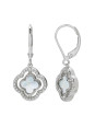Boucles d'Oreilles Réversibles Argent Oxydes de Zirconium Nacre et Onyx Charles Garnier | UB Bijoux