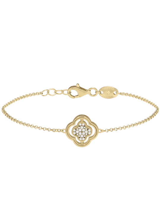 Bracelet Réversible Argent Doré Oxydes de Zirconium et Nacre Charles Garnier | UB Bijoux