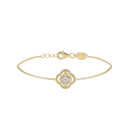 Bracelet Réversible Argent Doré Oxydes de Zirconium et Nacre Charles Garnier | UB Bijoux