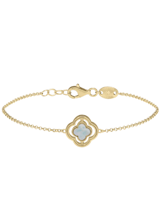 Bracelet Réversible Argent Doré Oxydes de Zirconium et Nacre Charles Garnier | UB Bijoux