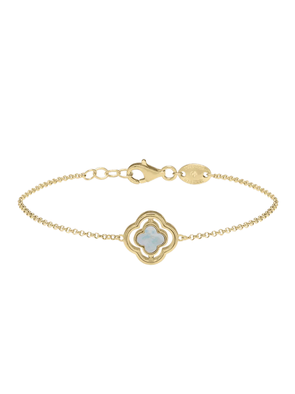 Bracelet Réversible Argent Doré Oxydes de Zirconium et Nacre Charles Garnier | UB Bijoux