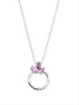 Collier Couleur Argent Pierres Roses et Violettes Les Georgettes | UB Bijoux
