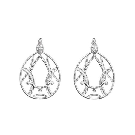 Boucles d'Oreilles Couleur Argent Sultane Les Georgettes | UB Bijoux