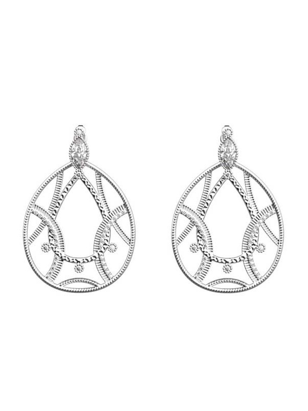 Boucles d'Oreilles Couleur Argent Sultane Les Georgettes | UB Bijoux