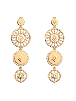 Boucles d'Oreilles Dorées Astrale Les Georgettes | UB Bijoux