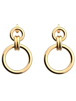 Boucles d'Oreilles Dorées Trésor Les Georgettes | UB Bijoux