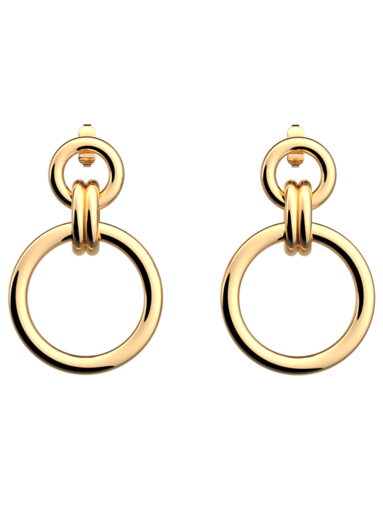 Boucles d'Oreilles Dorées Trésor Les Georgettes | UB Bijoux