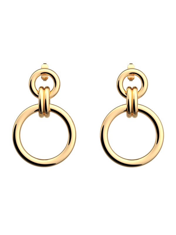 Boucles d'Oreilles Dorées Trésor Les Georgettes | UB Bijoux