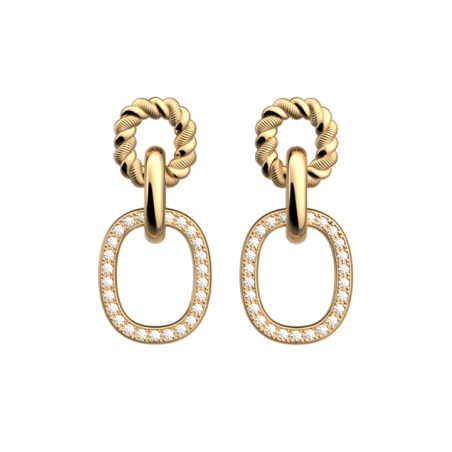 Boucle d'Oreilles Dorées Icone Les Georgettes | UB Bijoux