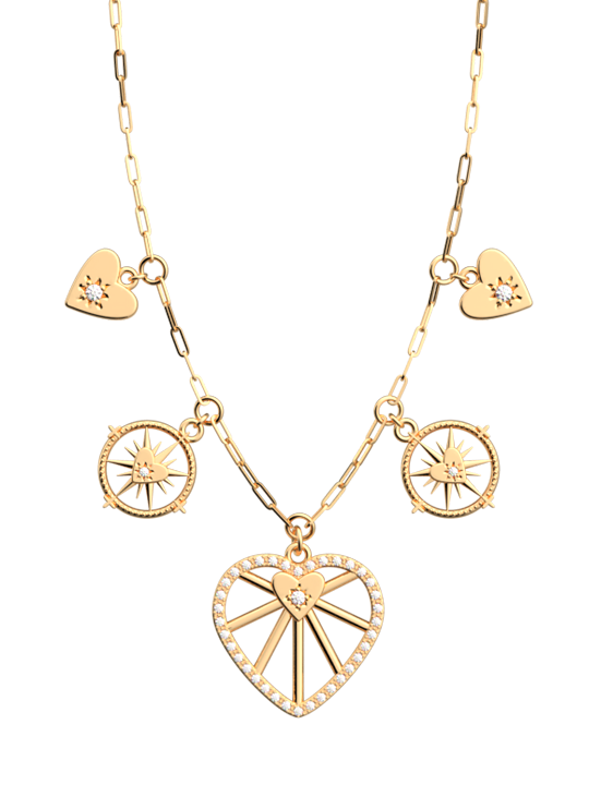 Collier Doré Coeur Céleste Les Georgettes | UB Bijoux