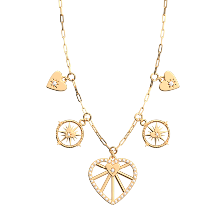 Collier Doré Coeur Céleste Les Georgettes | UB Bijoux