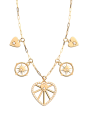 Collier Doré Coeur Céleste Les Georgettes | UB Bijoux