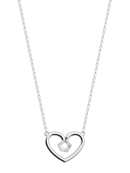 Collier Couleur Argent Cœur Girafe Les Georgettes | UB Bijoux