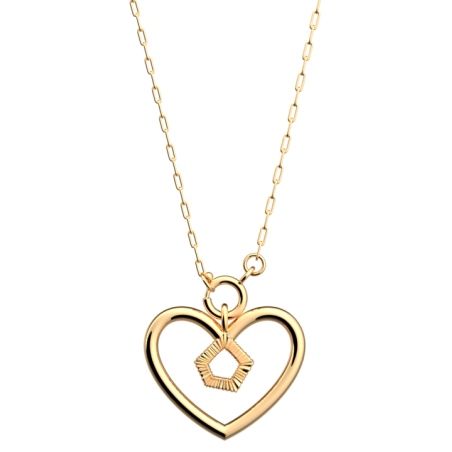 Collier Doré Girafe Coeur Les Georgettes | UB Bijoux