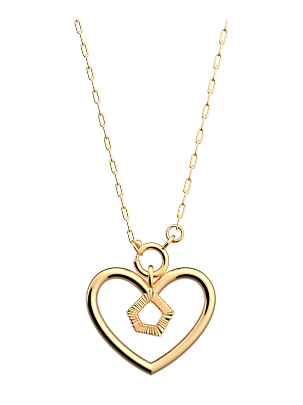 Collier Doré Girafe Coeur Les Georgettes | UB Bijoux