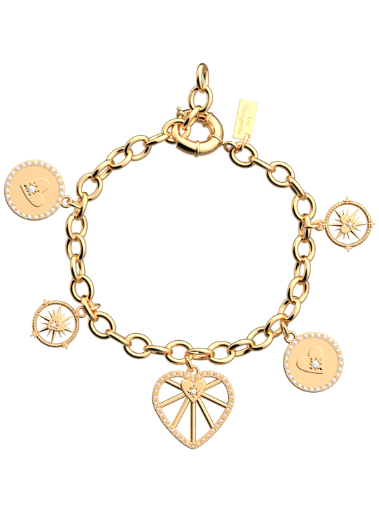 Bracelet Doré Coeur Céleste Les Georgettes | UB Bijoux