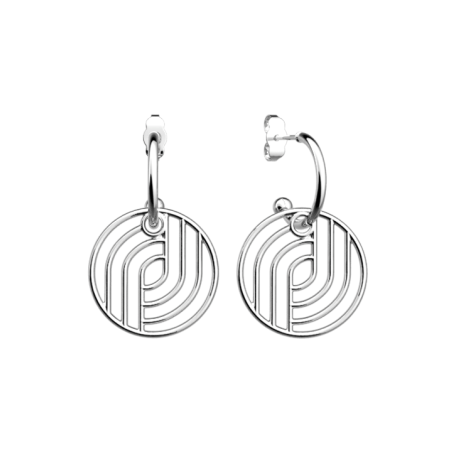 Boucles d'Oreilles Couleur Argent Moderne Les Georgettes | UB Bijoux