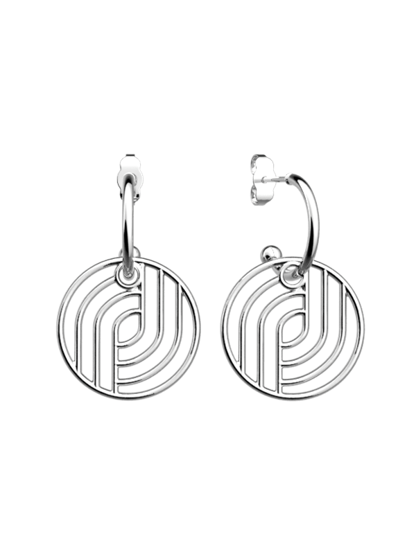Boucles d'Oreilles Couleur Argent Moderne Les Georgettes | UB Bijoux