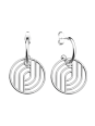 Boucles d'Oreilles Couleur Argent Moderne Les Georgettes | UB Bijoux