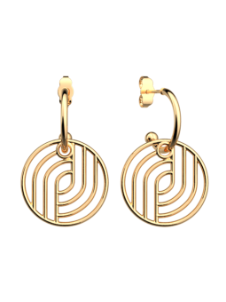 Boucles d'Oreilles Dorées Moderne Les Georgettes | UB Bijoux