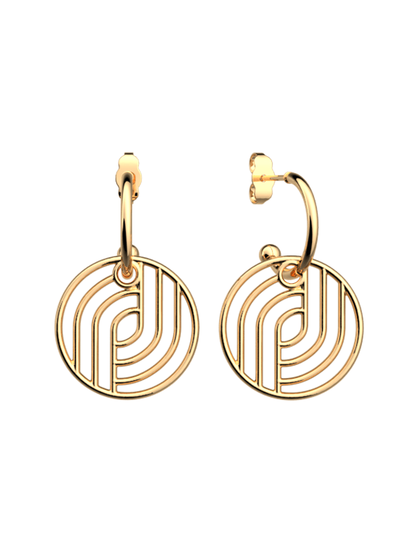 Boucles d'Oreilles Dorées Moderne Les Georgettes | UB Bijoux