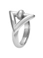 Bague Argent Triangle Trilogie Alchimie Petite Tournaire | UBBijoux.com