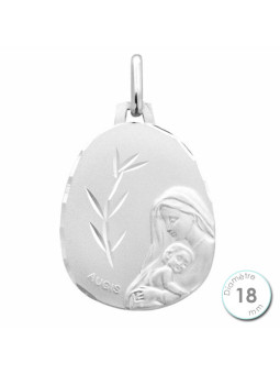 Médaille de baptême Vierge à l'enfant en Or - Augis