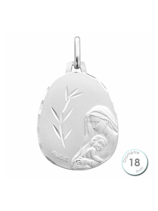Médaille de baptême Vierge à l'enfant en Or - Augis