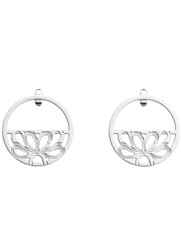 Boucles d'Oreilles Couleur Argent Flora Les Georgettes | UB Bijoux