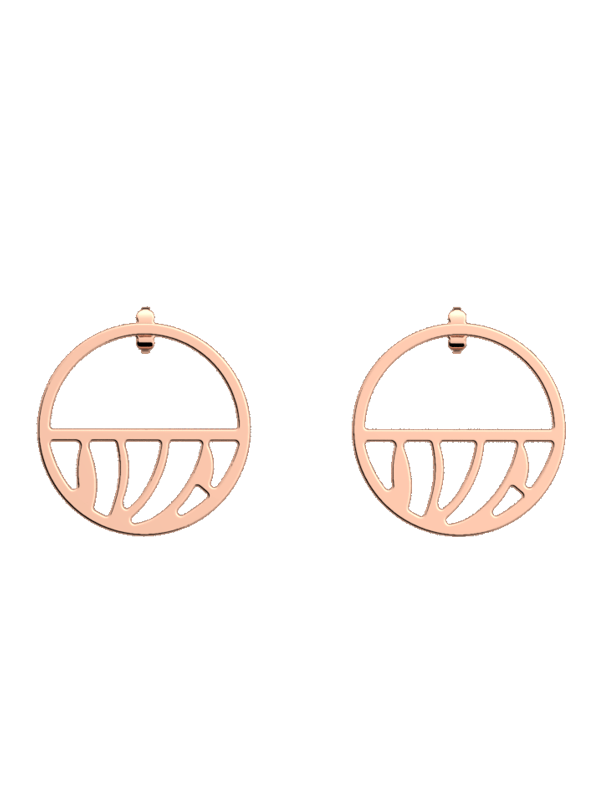 Boucles d'Oreilles Dorées Rose Perroquet Les Georgettes | UB Bijoux