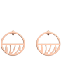 Boucles d'Oreilles Dorées Rose Perroquet Les Georgettes | UB Bijoux