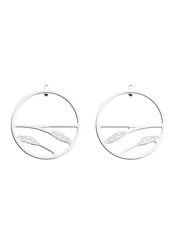 Boucles d'Oreilles Couleur Argent Epi de Blé Les Georgettes | UB Bijoux