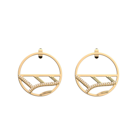 Boucles d'Oreilles Doré Desert Précieuse Les Georgettes | UB Bijoux