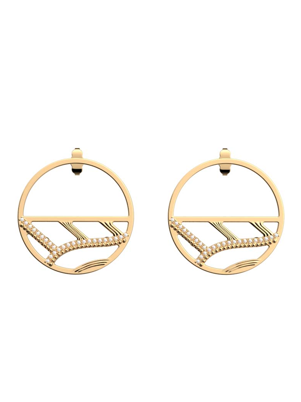 Boucles d'Oreilles Doré Desert Précieuse Les Georgettes | UB Bijoux