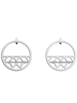 Boucles d'Oreilles Couleur Argent Faucon Précieuse Les Georgettes | UB Bijoux
