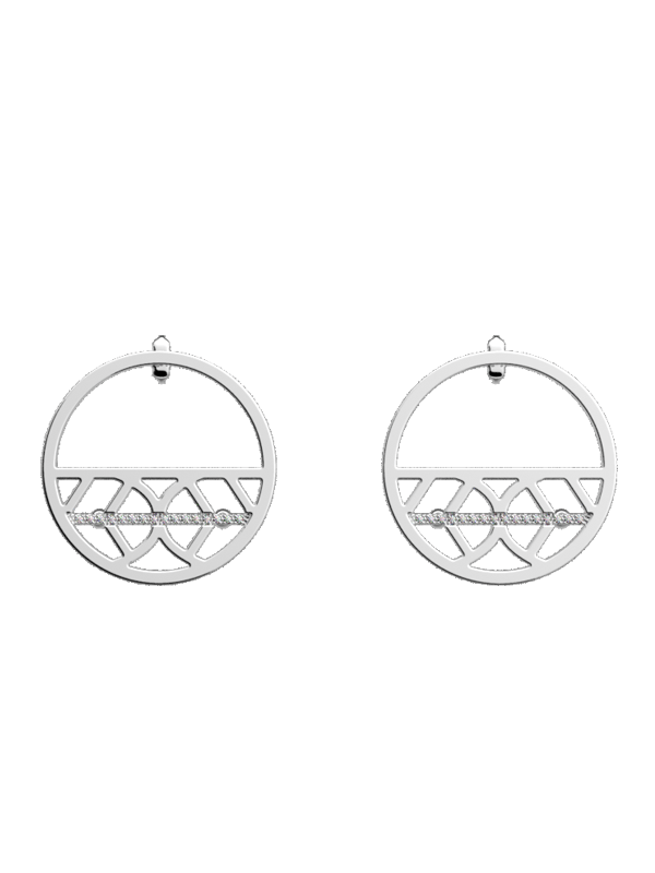 Boucles d'Oreilles Couleur Argent Faucon Précieuse Les Georgettes | UB Bijoux