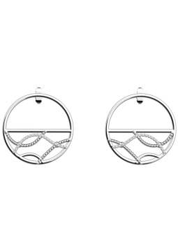 Boucles d'Oreilles Couleur Argent Ondes Précieuse Les Georgettes | UB Bijoux