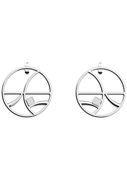 Boucles d'Oreilles Couleur Argent Charleston Précieuse Les Georgettes | UB Bijoux