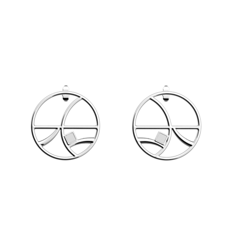 Boucles d'Oreilles Couleur Argent Charleston Précieuse Les Georgettes | UB Bijoux