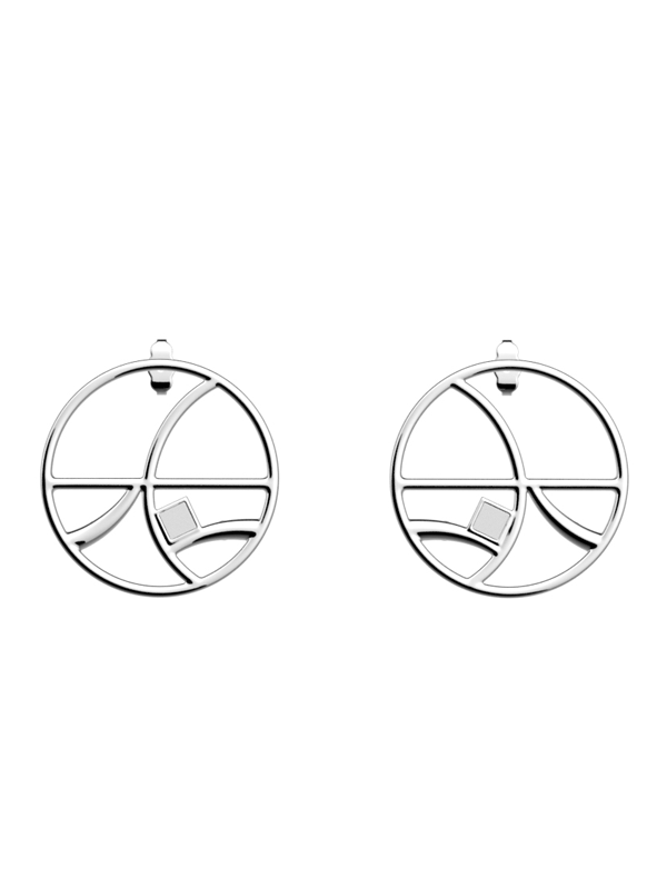 Boucles d'Oreilles Couleur Argent Charleston Précieuse Les Georgettes | UB Bijoux