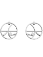 Boucles d'Oreilles Couleur Argent Charleston Précieuse Les Georgettes | UB Bijoux