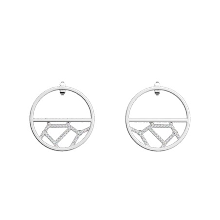 Boucles d'Oreilles Couleur Argent Girafe Précieuse Les Georgettes | UB Bijoux