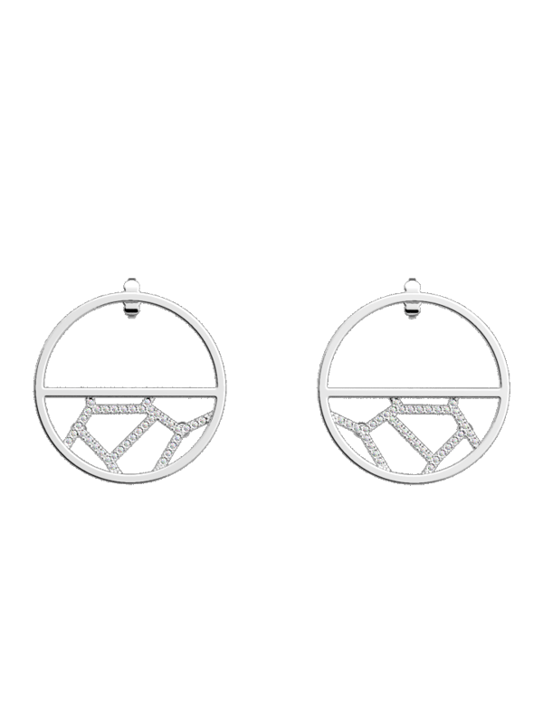 Boucles d'Oreilles Couleur Argent Girafe Précieuse Les Georgettes | UB Bijoux