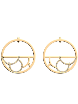 Boucles d'Oreilles Doré Gourmandise Précieuse Les Georgettes | UB Bijoux
