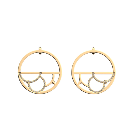 Boucles d'Oreilles Doré Gourmandise Précieuse Les Georgettes | UB Bijoux