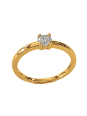 Solitaire Droit Or Jaune 750 et Diamant | UBBijoux